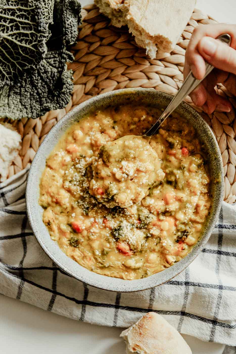 Slow-cooked lentil and vegetable stew, a grounding winter meal that supports storage and internal warmth in Chinese Dietary Therapy