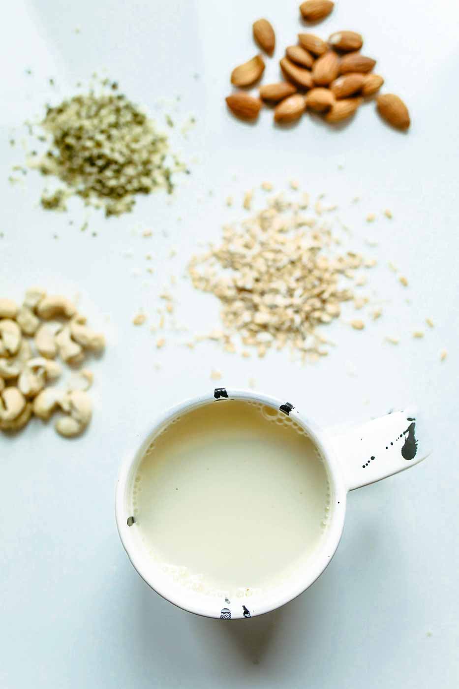Homemade nut and seed milk prepared for winter eating, supporting storage, nourishment, and Kidney Qi in Chinese Dietary Therapy